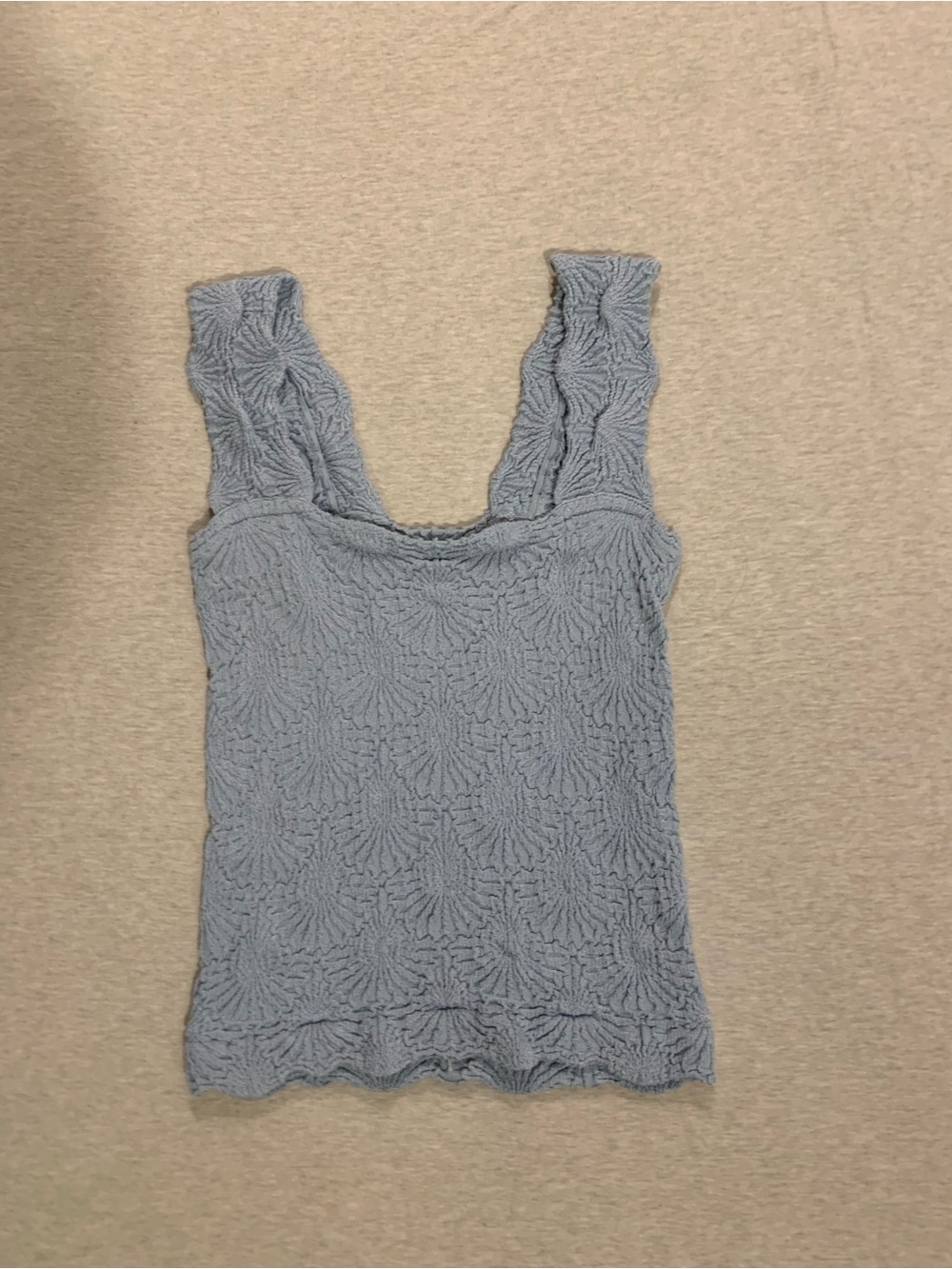 Free People Blue Textured Tank XS/S